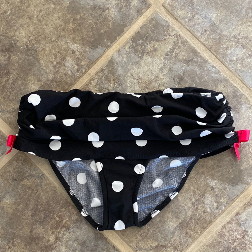 Venus Sz 6 black with white polka dot bikini btm
